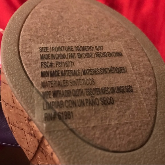 Unbranded Pink And Purple Cross Strap Wedges - Picture 5 of 6